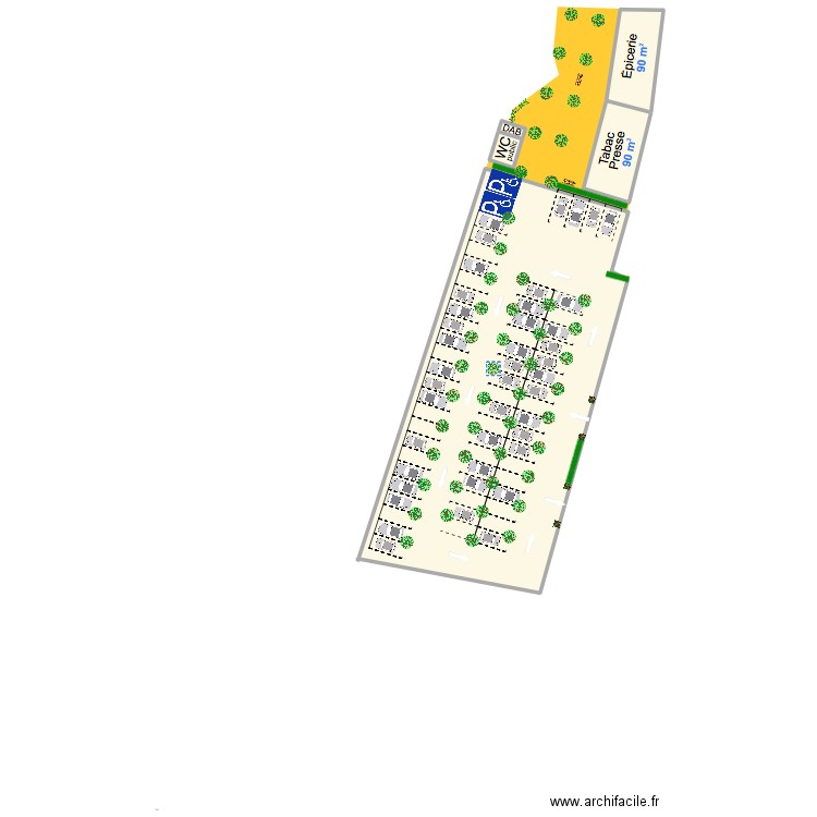 jardin 18  calcul parking. Plan de 5 pièces et 1657 m2