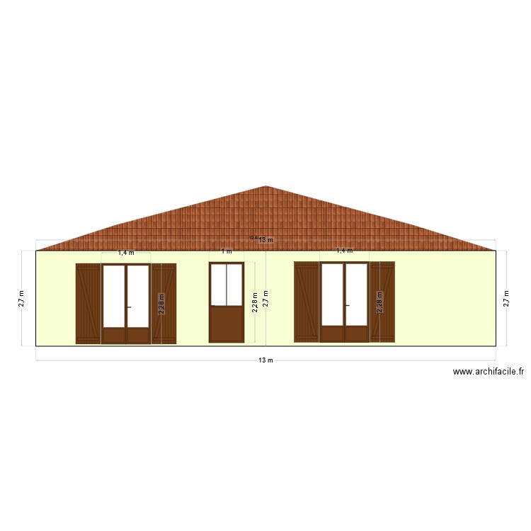 façade avant nouveau. Plan de 0 pièce et 0 m2