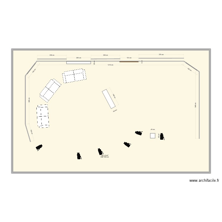 Plateau Théorus. Plan de 1 pièce et 161 m2