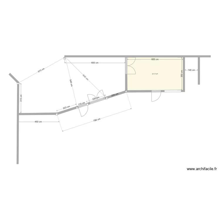 plan 03 pour toit remise et entr&eacute;e 2020074. Plan de 