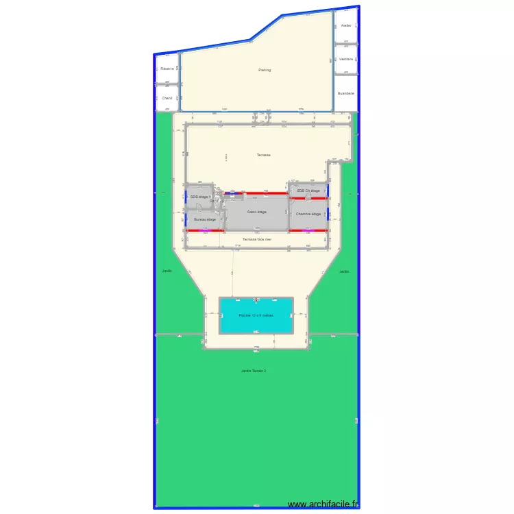 A LG 81 avec 1er étage. Plan de A LG 81 avec 1er étage. Plan de