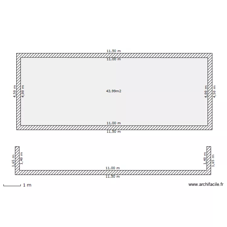 coupe piscine. Plan de coupe piscine. Plan de