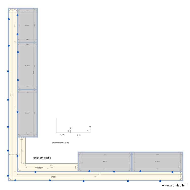 RÉSIDENCE SÉMAPHORE . Plan de 7 pièces et 151 m2