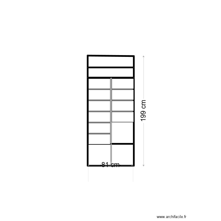 kennedy placard. Plan de 6 pièces et 2 m2