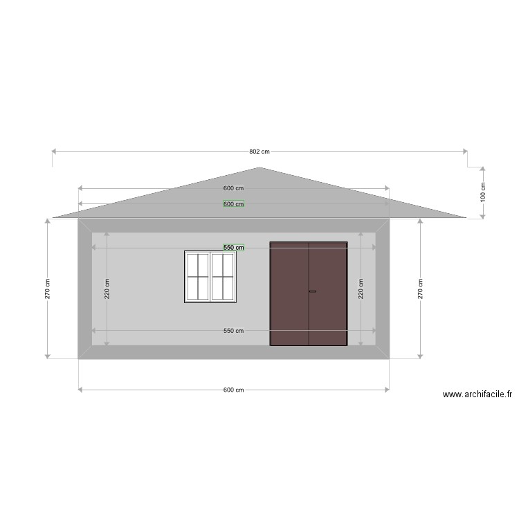 facade_porte+fenêtre_3. Plan de 1 pièce et 12 m2