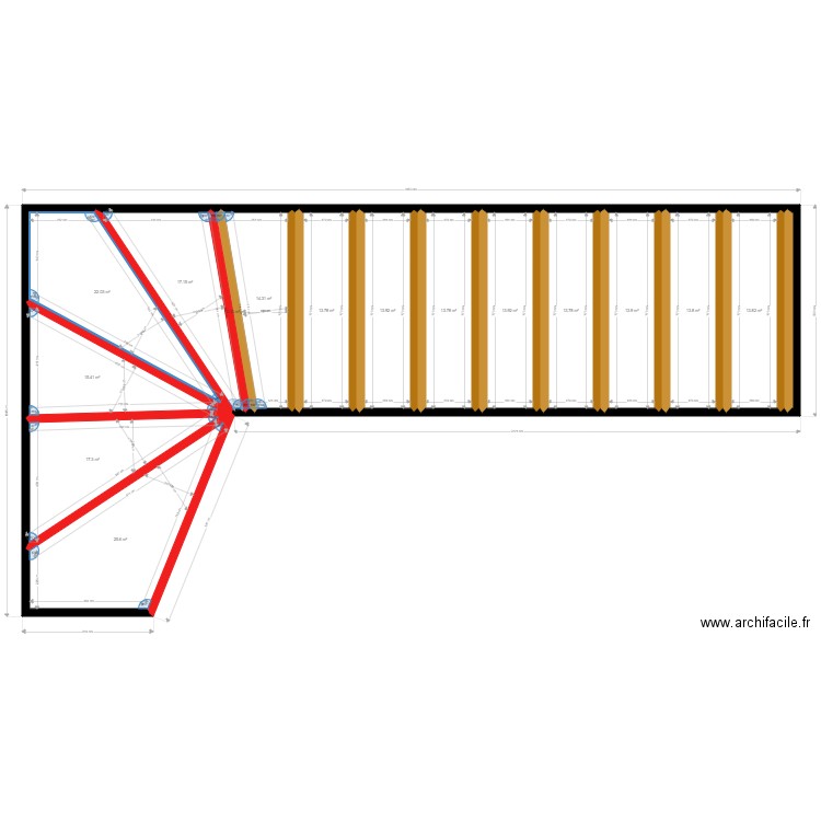 escalier balancé tentative 1. Plan de 0 pièce et 0 m2