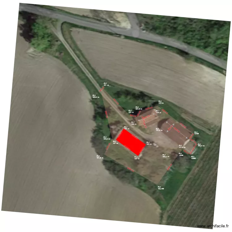PARCELLE C006 COTATIONS. Plan de PARCELLE C006 COTATIONS. Plan de
