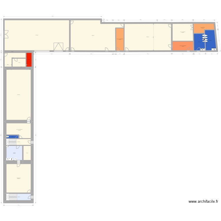 Ecole Ste Anne - Version 1. Plan de 46 pièces et 1038 m2
