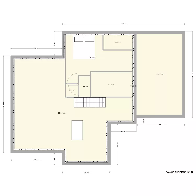Maison Ty Bati modifi&eacute;e. Plan de 