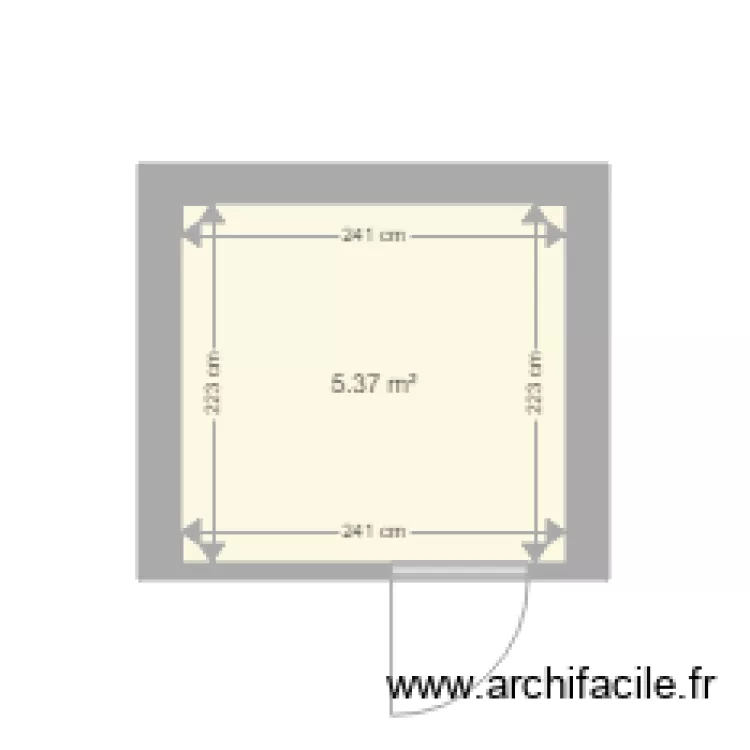 SDB VIDE. Plan de 