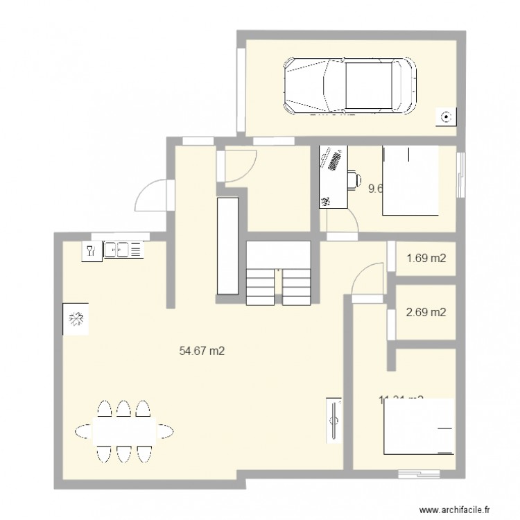maison 2 garages sans cellier. Plan de 0 pièce et 0 m2