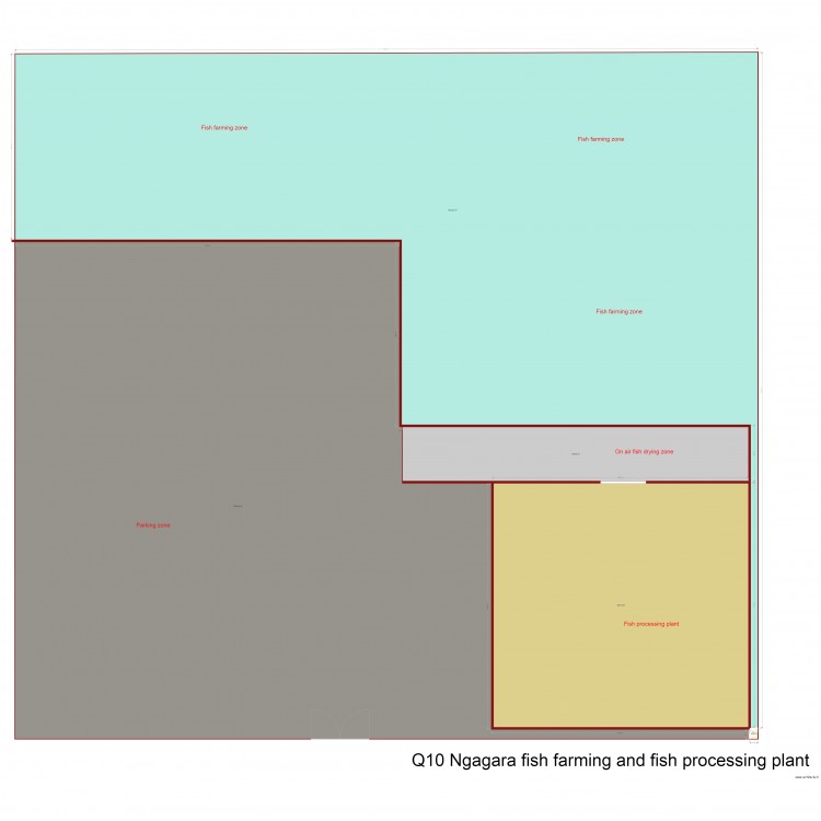 mini fish factory. Plan de 5 pièces et 3724 m2