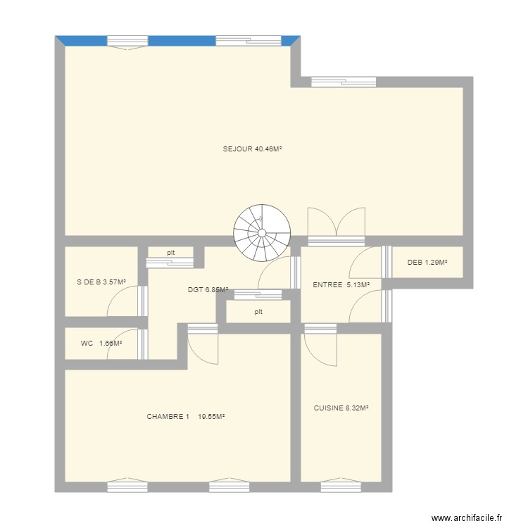 barget rdc. Plan de 0 pièce et 0 m2