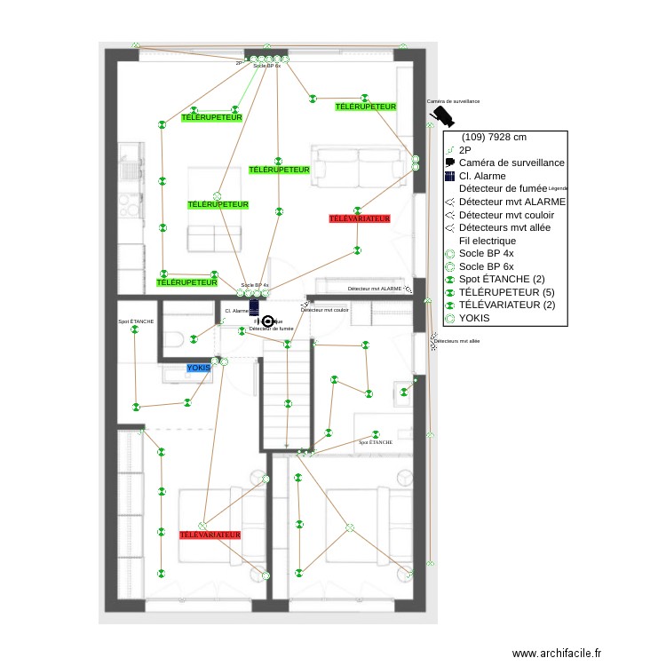 Prises 2. Plan de 0 pièce et 0 m2