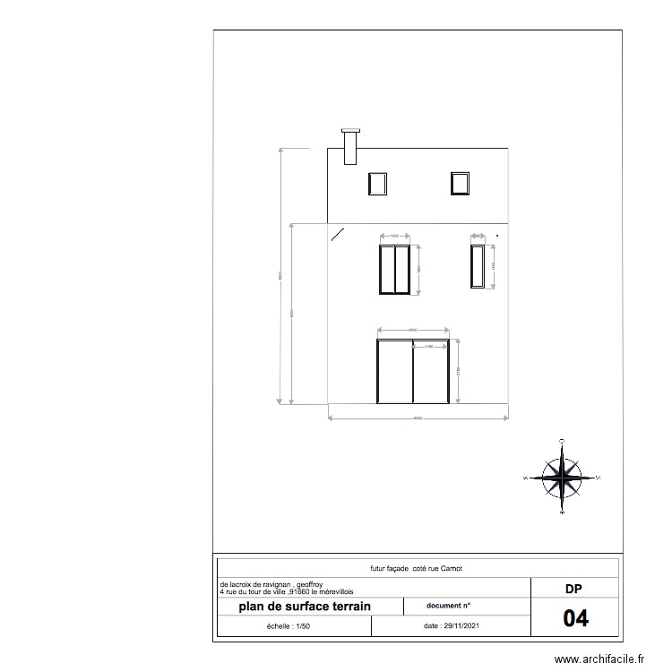 futur façade finale. Plan de 0 pièce et 0 m2