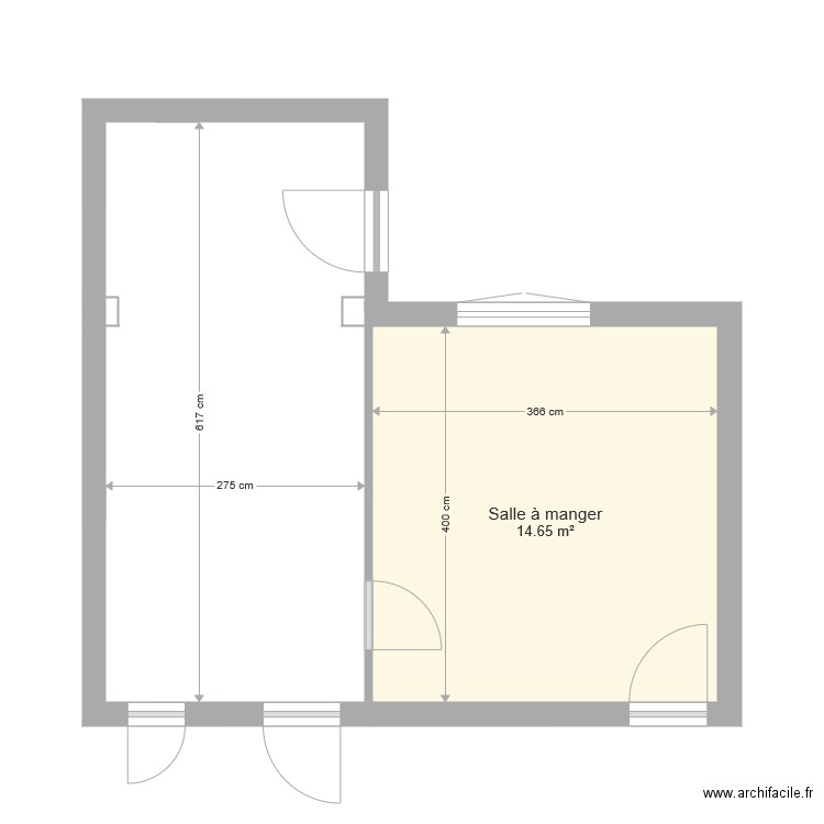RDC SàM et Cuisine. Plan de 0 pièce et 0 m2