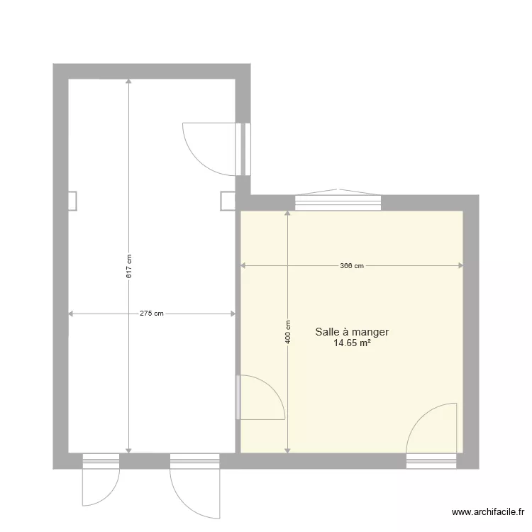 RDC S&agrave;M et Cuisine. Plan de 