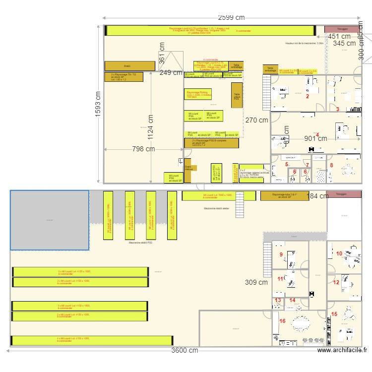 SG2I V6. Plan de 28 pièces et 954 m2