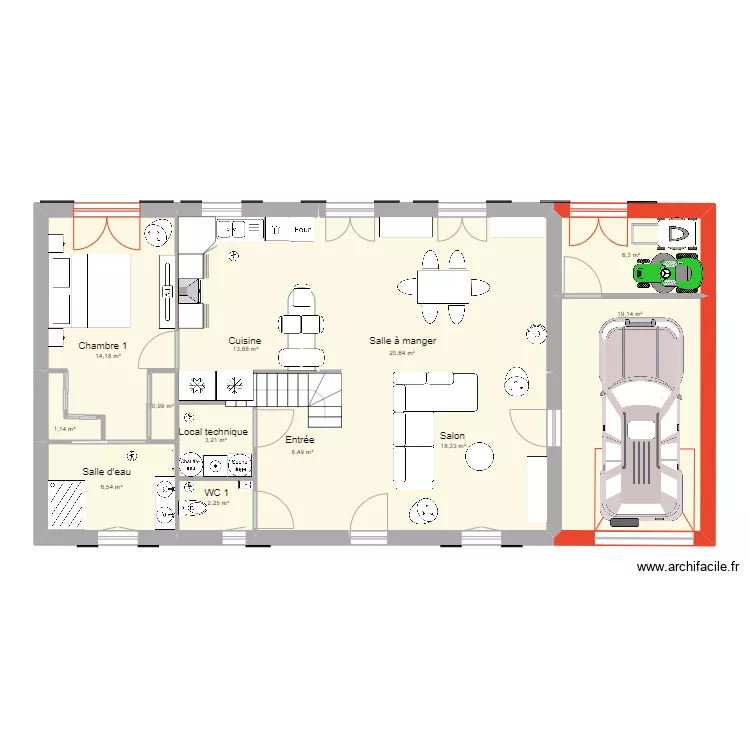 Zeb plan Val&eacute;rie et Didier 3. Plan de 