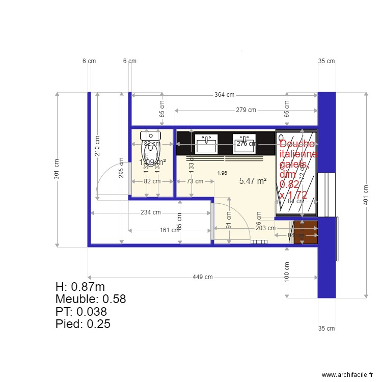 NIEUL Salle de bains Consultation. Plan de 0 pièce et 0 m2