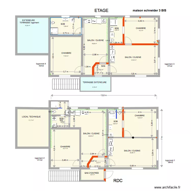 maison SCHNEIDER bis 3 . Plan de maison SCHNEIDER bis 3 . Plan de