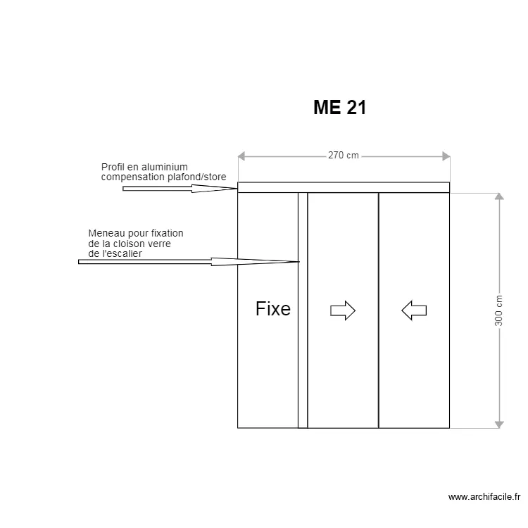 Menuiseries Exterieures Aluminium ME 21. Plan de 