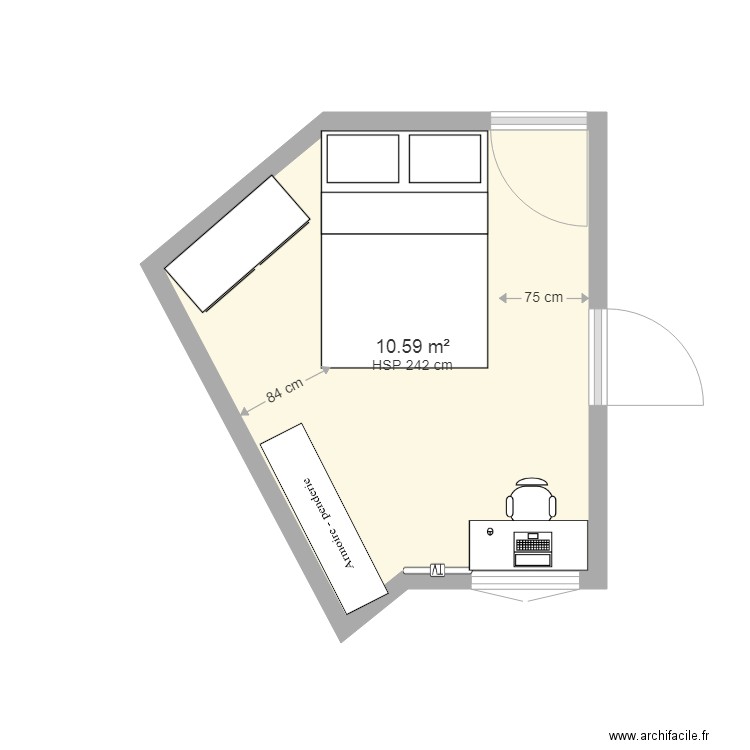 chambre cursan2. Plan de 0 pièce et 0 m2