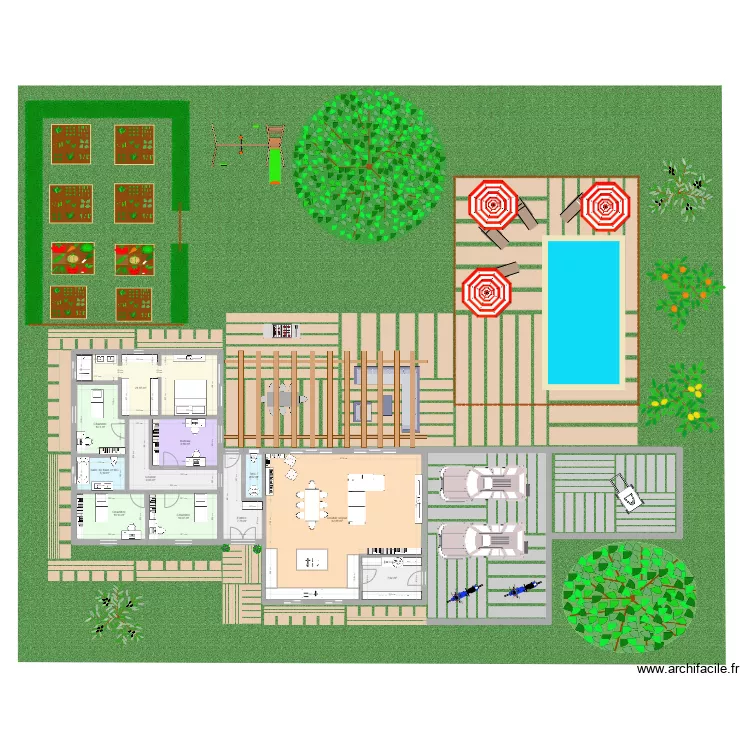 Maison 2. Plan de 