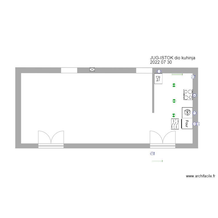 essai-Jug-Istok-2022-07-30. Plan de 1 pièce et 37 m2