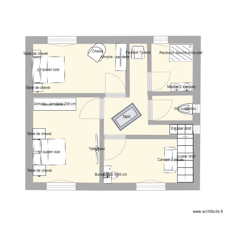 ETAGE BARTOLO. Plan de 1 pièce et 25 m2