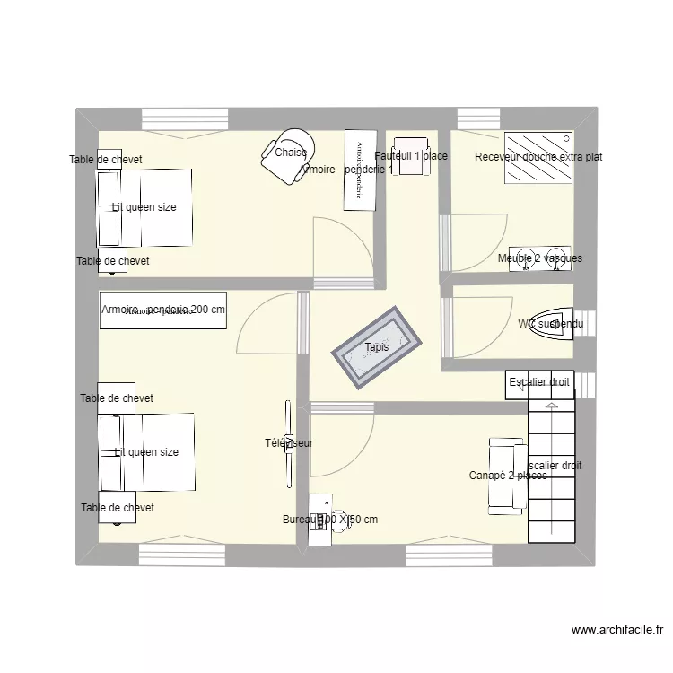 ETAGE BARTOLO. Plan de 