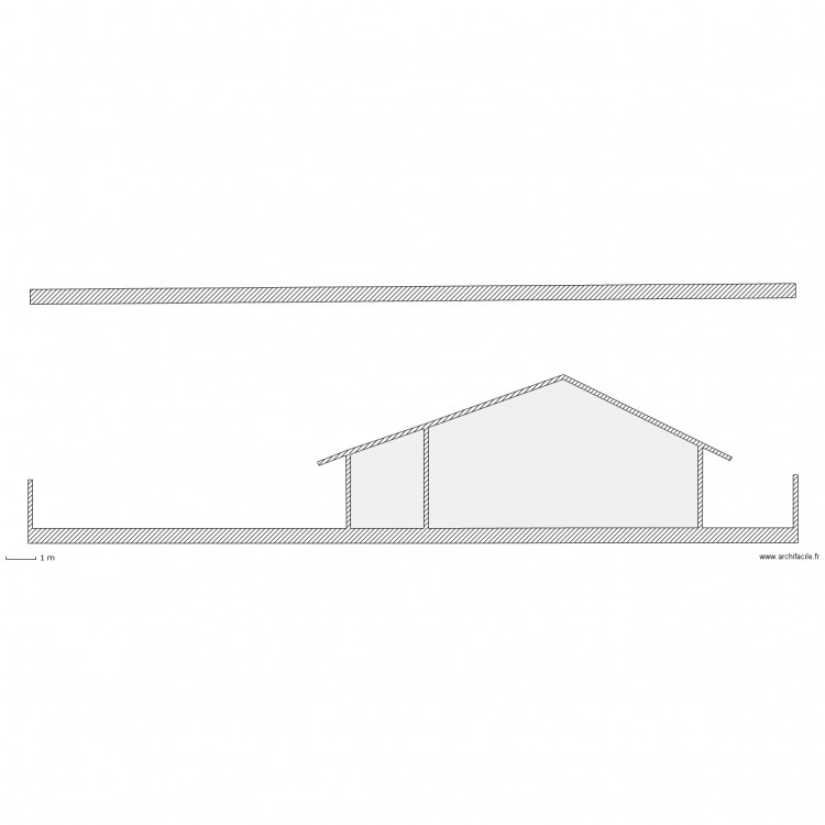 plan de coupe. Plan de 0 pièce et 0 m2