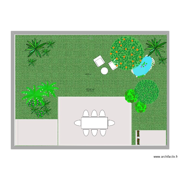 200. Plan de 1 pièce et 108 m2