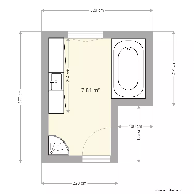 DULAC POUILLY LES NONAINS sdb avant. Plan de DULAC POUILLY LES NONAINS sdb avant. Plan de