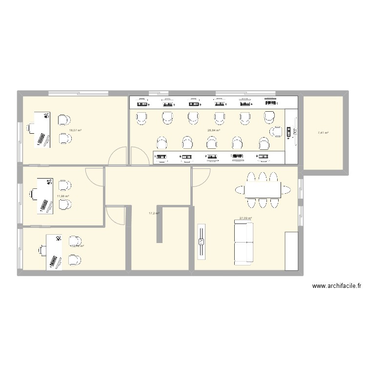 depot renovation. Plan de 21 pièces et 244 m2