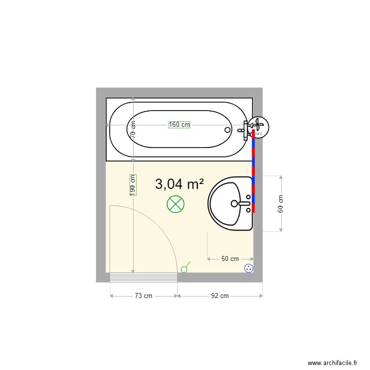 MENUIER Existant. Plan de 0 pièce et 0 m2