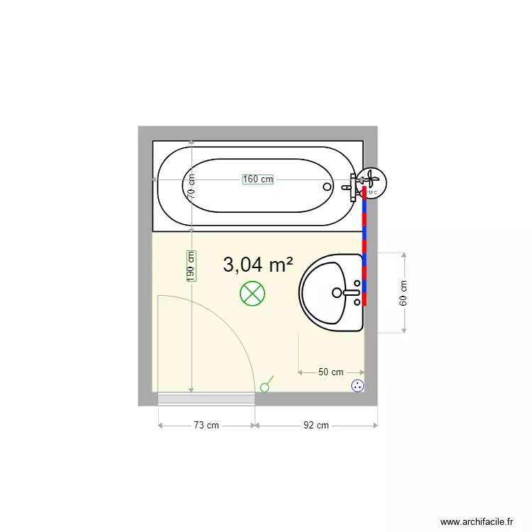 MENUIER Existant. Plan de MENUIER Existant. Plan de