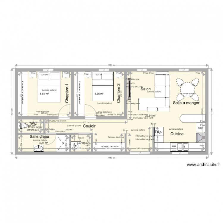 F3 ARRIERE CLO MEUBLE. Plan de 0 pièce et 0 m2