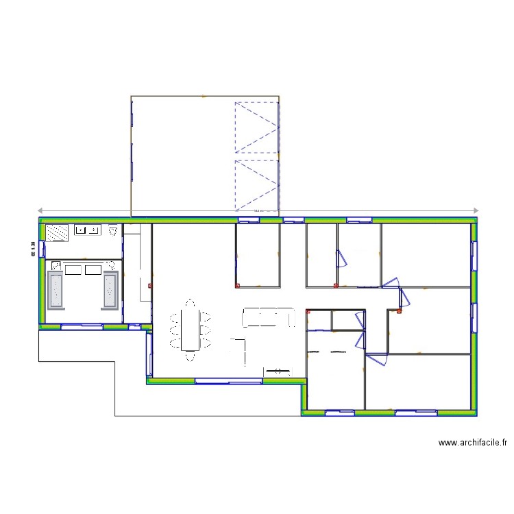 colin meublés. Plan de 0 pièce et 0 m2