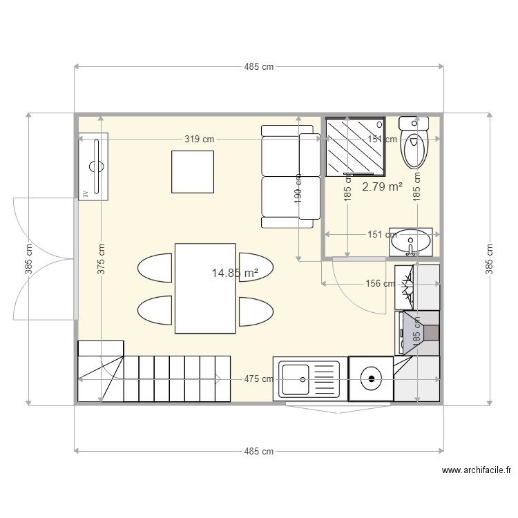 PLAN MODELE AVIGNON MODIFIE. Plan de 0 pièce et 0 m2