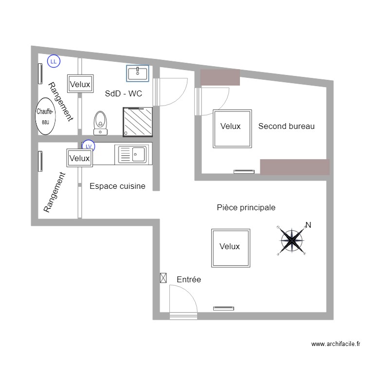 84Molière Bureaux. Plan de 0 pièce et 0 m2