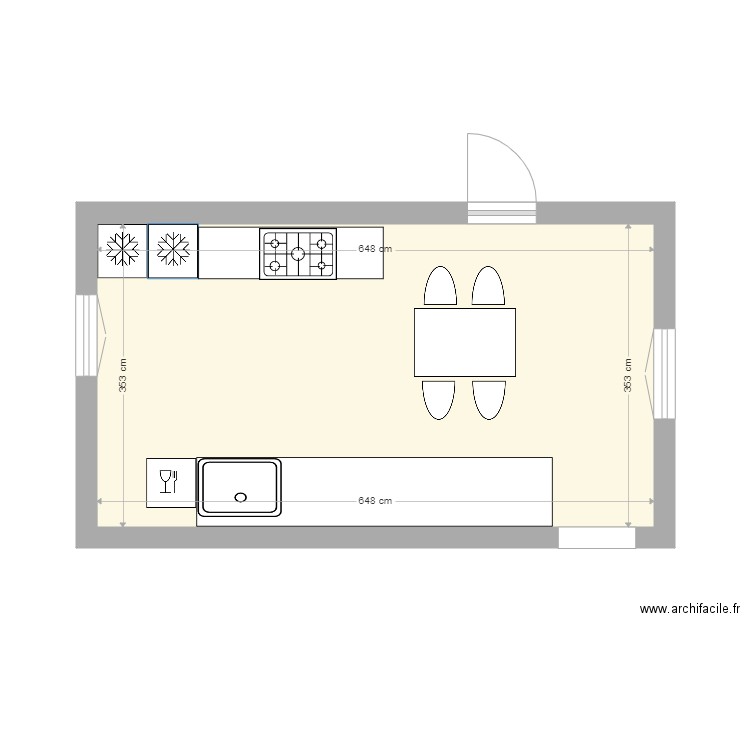 CUISINE V2. Plan de 0 pièce et 0 m2