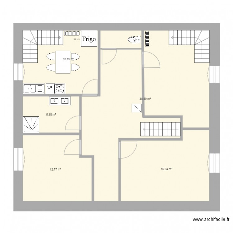 Nouvel aménagement RdC. Plan de 0 pièce et 0 m2