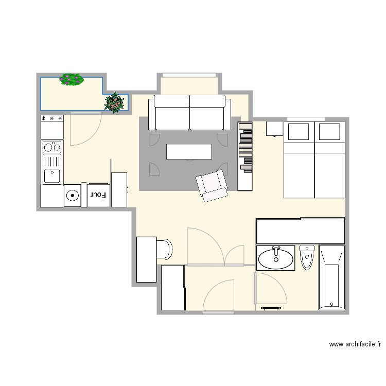 STUDIO PARIS. Plan de 0 pièce et 0 m2