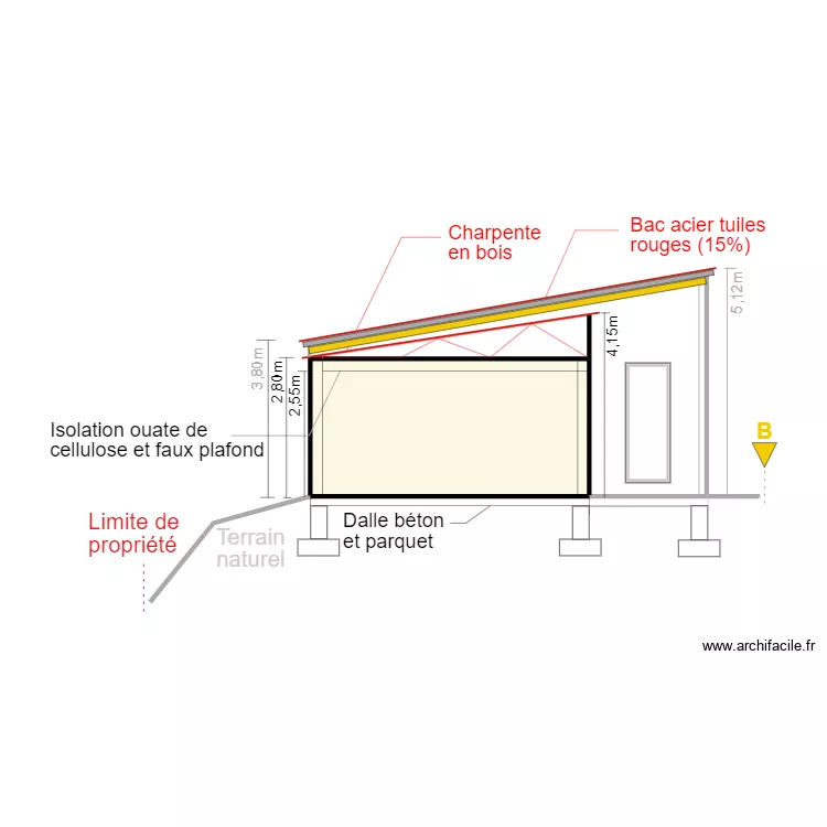 PC 3 coupe B projet. Plan de PC 3 coupe B projet. Plan de