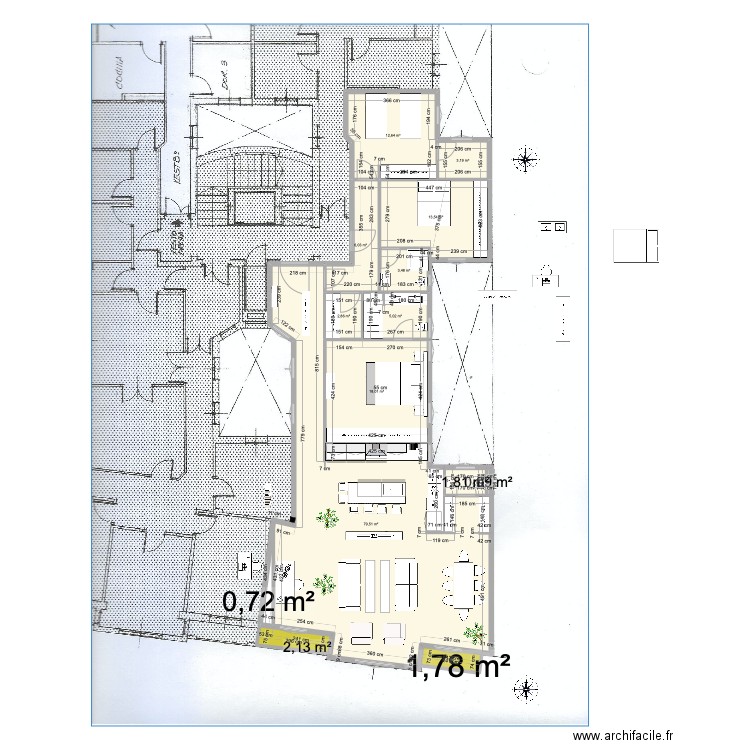 mdu15 4 banos. Plan de 14 pièces et 151 m2