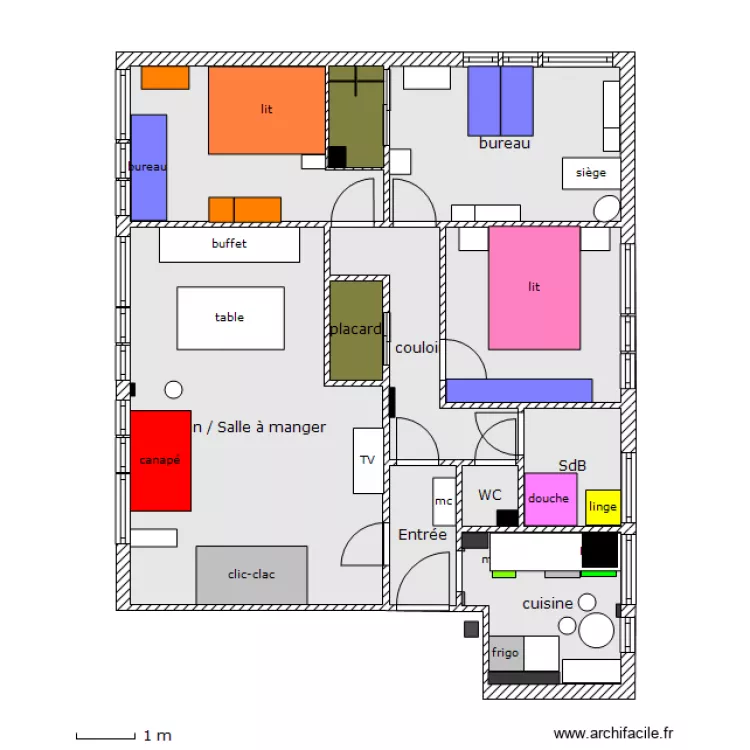Appart Ville. Plan de 