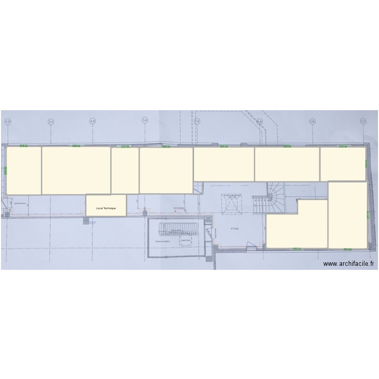 Indenat - projection CAT6. Plan de 13 pièces et 4778 m2