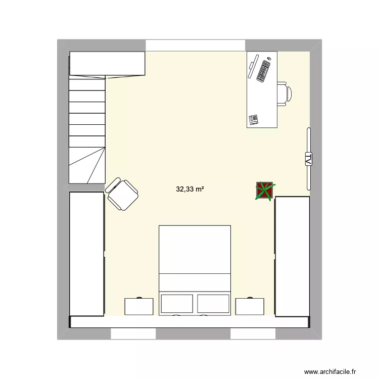 Appart1030 - Etage2. Plan de 