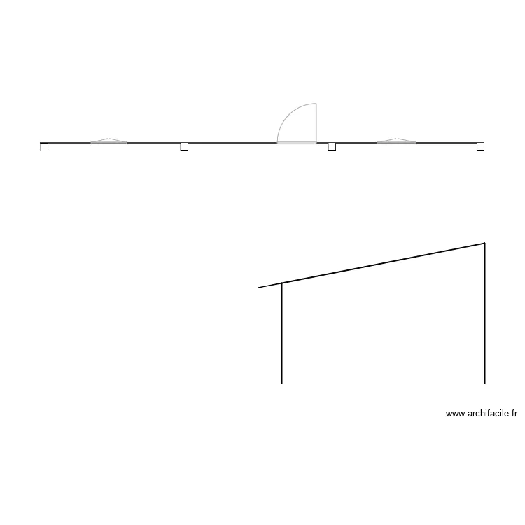 terrasse couverte. Plan de 